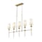Z-Lite Emily 5 Light Island, Rubbed Brass & Off White 3033-5L-RB - alternate 6